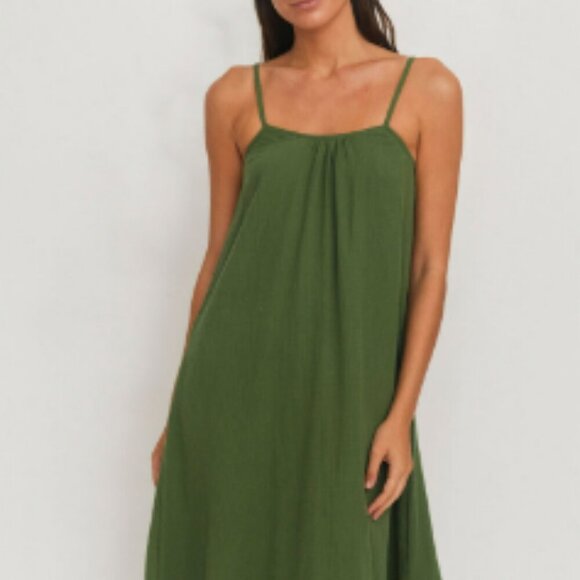 Citrine Swim Dresses & Skirts - NWT Citrine Swim Forest Green Della Dress Size Small Adjustable Straps